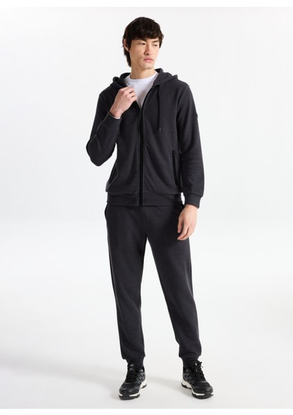 D5WM-SWT3536 Antrasit Melanj Kapüşon Yaka Relaxed Baskılı Erkek Sweatshırt fiyatları