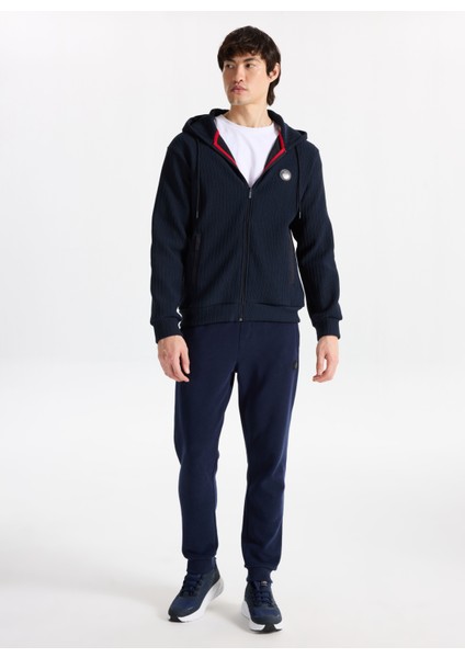 D5WM-SWT3796 Lacivert Kapüşon Yaka Relaxed Jakarlı Erkek Sweatshırt fiyatları