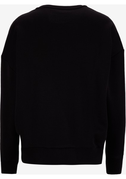 Bisiklet Yaka Taşlı Siyah Kadın Sweatshırt F5WL-SWT0038 modelleri