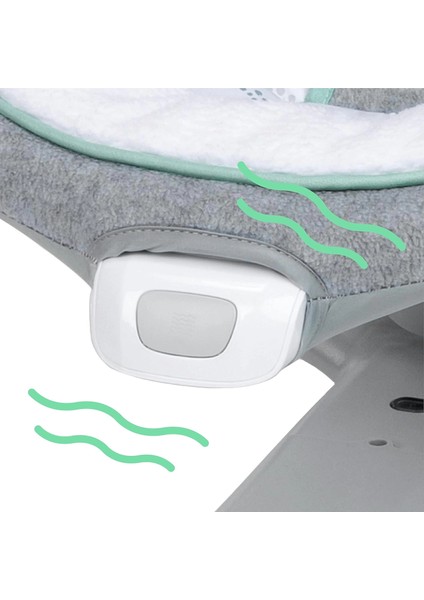 ConvertMe 2'si 1 Arada Kompakt Taşınabilir Otomatik Bebek Salıncağı ve Bebek Koltuğu, Pil Tasarrufu Sağlayan Titreşimler, Doğa Sesleri, 0-9 Ay 3-9 kg (Swell)