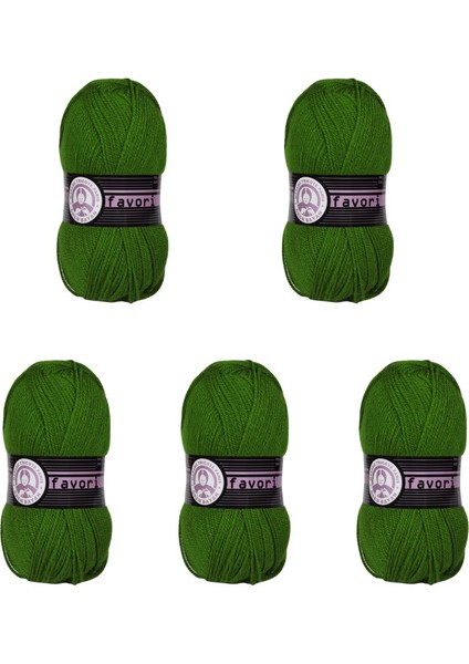 Ören Bayan Favori Örgü İpi - Yeşil - 5'Li Paket - ( Renk Kodu : 087 ) fiyatları