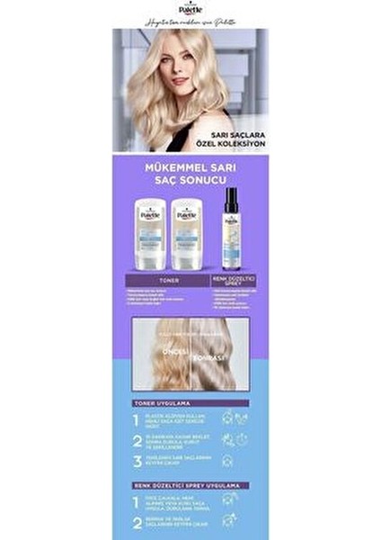 Schwarzkopf Palette Küllü Sarı Saç Toneri Mükemmel Sarı Sonuç 8 Yıkamaya Kadar Kalıcı fırsatları