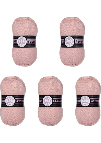 Ören Bayan Favori Örgü İpi - Açık Pembe - 5'Li Paket - ( Renk Kodu : 001 ) fiyatları