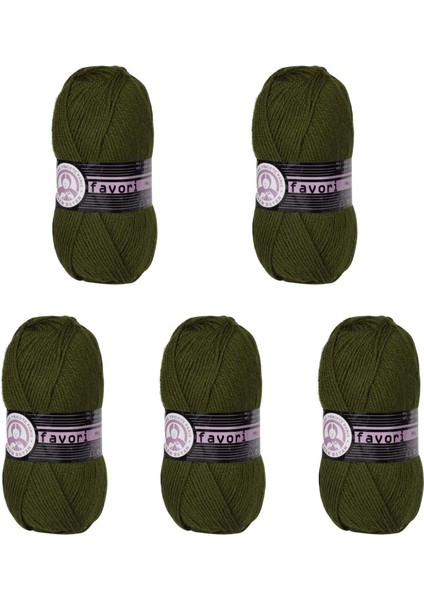 Ören Bayan Favori Örgü İpi - Zeytin Yeşili - 5'Li Paket - ( Renk Kodu : 077 ) fiyatları