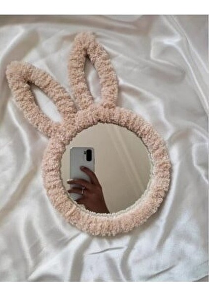 Tavşan Kulak Ayna Çift Taraflı Yuvarlak Tasarım Ahşap 20x30 cm indirimleri