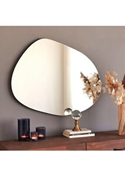 Gusto Ayna Neme Dayanıklı MDF Malzeme ile Dekoratif Siyah 55x75 cm