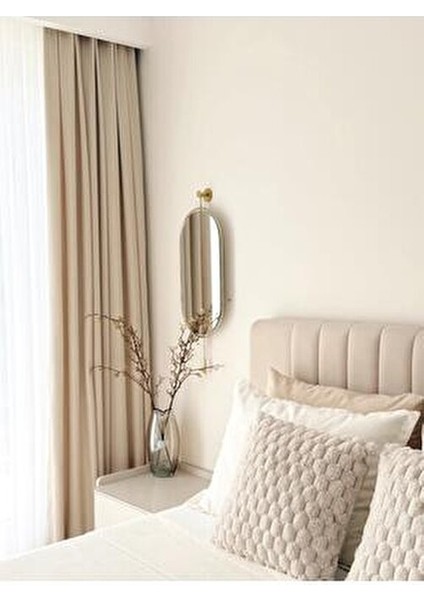 MetaQuartz Serenity Gold Ayna Modern Tasarım Metal Malzeme Oval Şekil Dekoratif Ayna