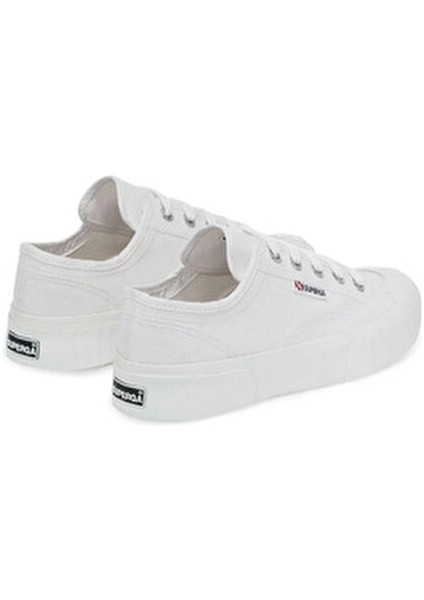 2630 Stripe Unisex Günlük Ayakkabı Pamuklu Tekstil Düz Taban Beyaz