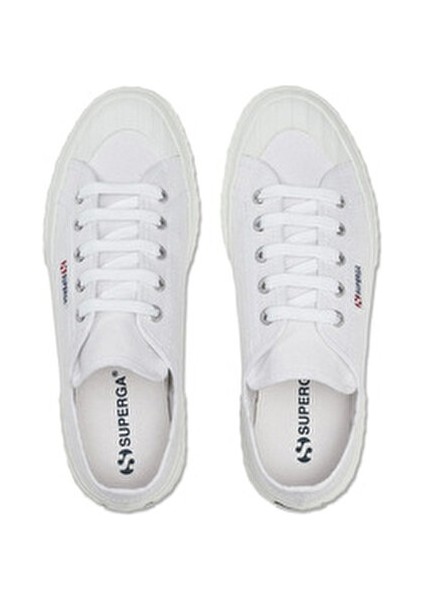 2630 Stripe Unisex Günlük Ayakkabı Pamuklu Tekstil Düz Taban Beyaz