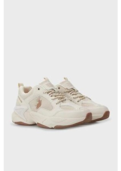 Maybe Bej Kadın Sneaker Tekstil Düz Tabanlı