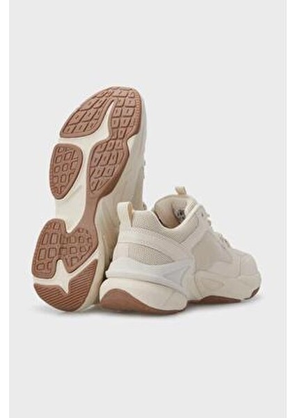 Maybe Bej Kadın Sneaker Tekstil Düz Tabanlı