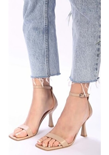 Kadın Topuklu Ayakkabı Stiletto Tasarım Suni Deri Yazlık 8 cm Topuk fırsatları