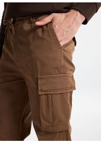 D5WM-PNT3848 Açık Kahve Düz Paça Relaxed Düz Erkek Kargo Pantolon fırsatları