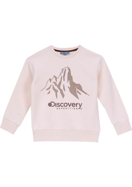 Baskılı Erkek Çocuk Krem Sweatshırt D5WB-SWT3050