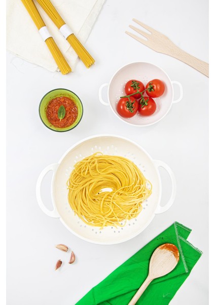 Akrilik Beyaz 2 Li Süzgeç Seti ( Makarna & Pirinç Süzgeci ) fiyatları