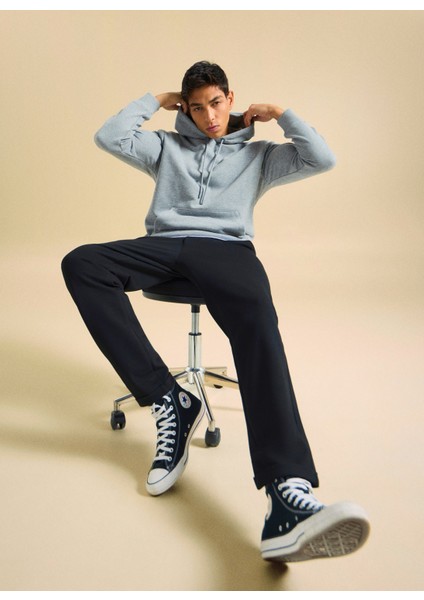 Bisiklet Yaka Düz Gri Melanj Erkek Sweatshırt PBF5WM-SWT 5056 fiyatları