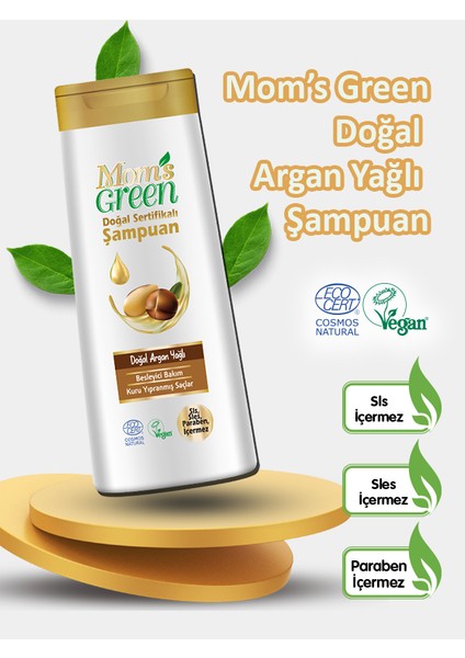 Doğal Sertifikalı Argan Yağlı Şampuan- Besleyici Bakım 400 ml fiyatları