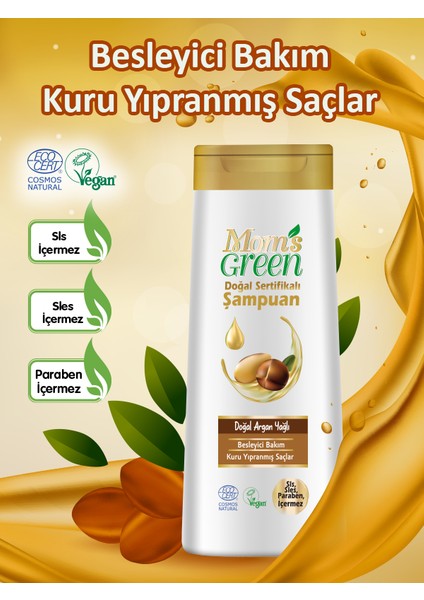 Doğal Sertifikalı Argan Yağlı Şampuan- Besleyici Bakım 400 ml modelleri