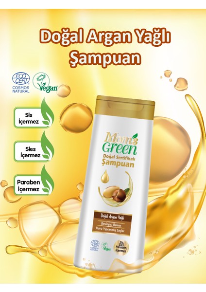 Doğal Sertifikalı Argan Yağlı Şampuan- Besleyici Bakım 400 ml fırsatları