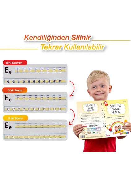 Okul Öncesi Eğitici Kitap Seti: Sihirli Yazı ve Sayı Kitabı (2'li Set) - 3-5 Yaş İçin indirimleri
