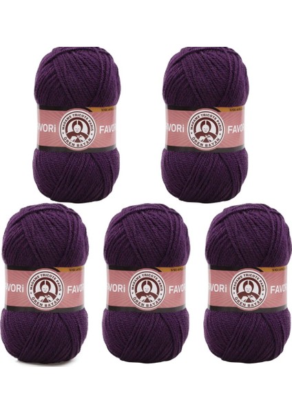 Ören Bayan Favori Örgü İpi - Koyu Mor - 5'Li Paket - ( Renk Kodu : 060 ) fiyatları