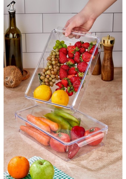 Akrilik Pembe Makarna Süzgeçi & Sebze Meyve Süzgeçi