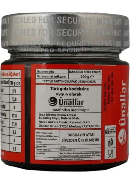 Aliye Ana Kakaolu Siyez Ezmesi 200 gr modelleri