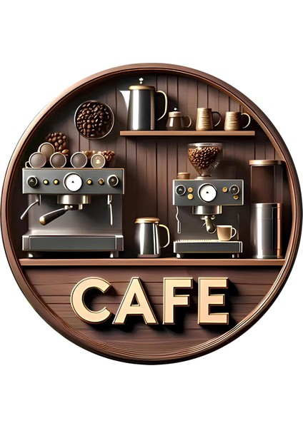 Dekoratif Ahşap Duvar Süsü – Cafe Tasarımı DT086