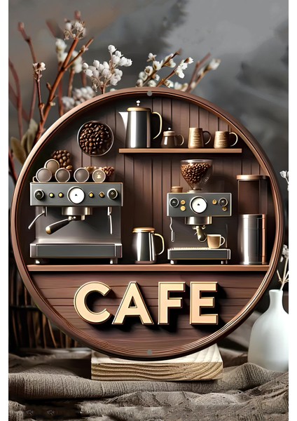Dekoratif Ahşap Duvar Süsü – Cafe Tasarımı DT086 fırsatları