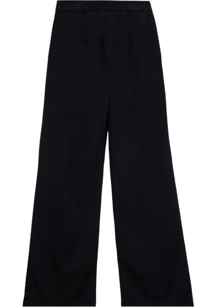 Standart Bel Relaxed Siyah Kadın Pantolon PBF5WL-PNT9523 fiyatları