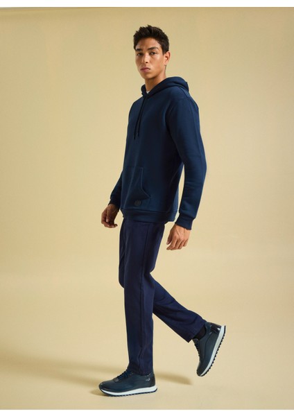 Bisiklet Yaka Düz Lacivert Erkek Sweatshırt PBF5WM-SWT 5056 modelleri