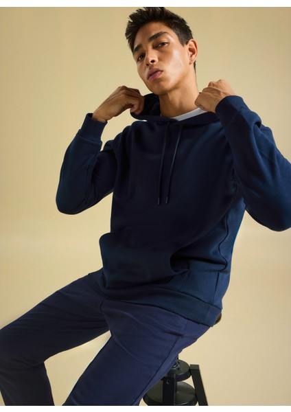 Bisiklet Yaka Düz Lacivert Erkek Sweatshırt PBF5WM-SWT 5056 indirimleri