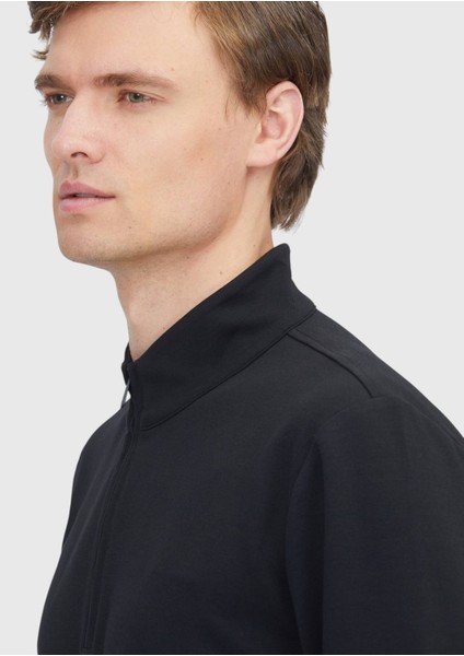 Siyah Dik Yaka Düz Sweatshırt fırsatları