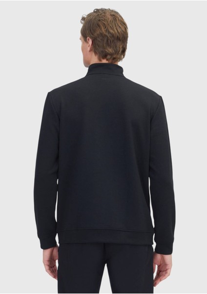 Siyah Dik Yaka Düz Sweatshırt indirimleri