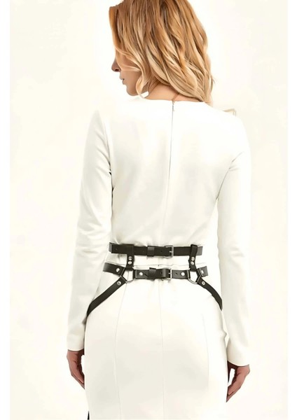 Çift Sıra Belden Bağlanan Ayarlanabilir Püsküllü Deri - APFT645 modelleri