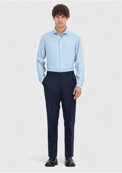 Mavi Düz Dokuma Casual Gömlek fiyatları