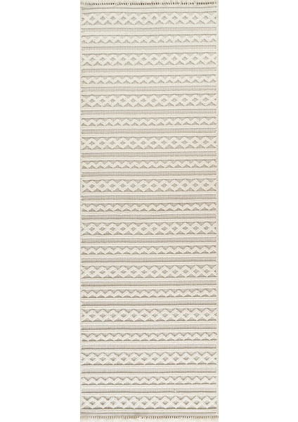 Stockholm %100 Polyester Yumuşak Dokulu Bukleli Dokuma Makina Halısı Oturma Odası Salon Mutfak Halısı Beyaz Yolluk