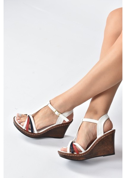 Beyaz/kırmızı/laci Dolgu Topuklu Kadın Ayakkabı K674041109 fiyatları