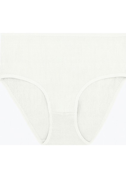 Somon Ekru Siyah 3lü Fitilli Yüksel Bel Külot fiyatları