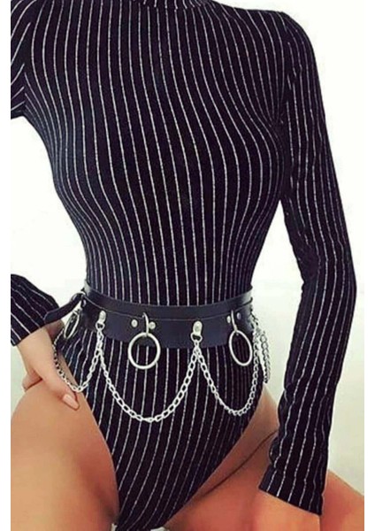 Zincirli Bel Üzeri Şık Harness APFT639