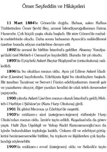 Ömer Seyfeddin: Seçme Hikayeler 1 - Ömer Seyfettin fırsatları