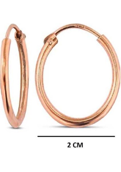 1,80 cm Rose Kaplama Halka Küpe modelleri