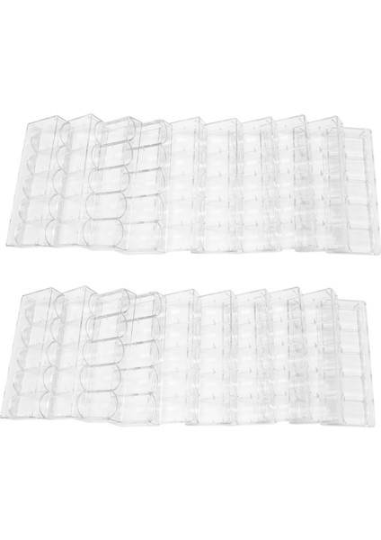 20PCS Profesyonel Akrilik Poker Cips 200 Yonga Tepsileri (Kapaksız) (Yurt Dışından)