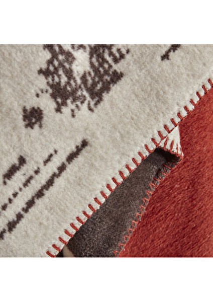 Raya Tek Kişilik Pamuklu Battaniye Kiremit