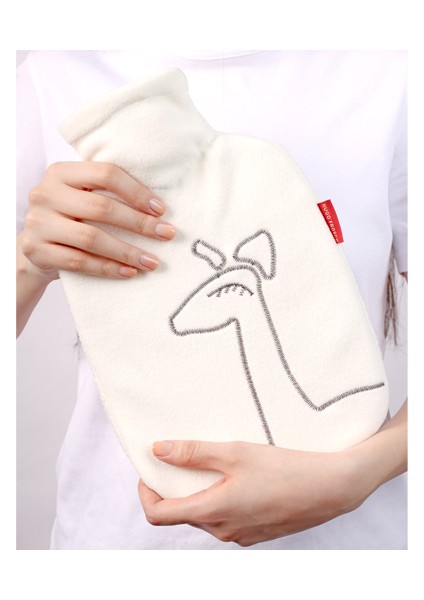 Brosh Germany Koku Yapmayan Sıcak Su Torbası Desenli Kılıflı-Krem 1,8lt