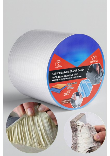 Su Sızdırmaz Çamur Bant Çatı Boru Tamir Çatlak Bandı (8 Metre x 10 Cm) fiyatları