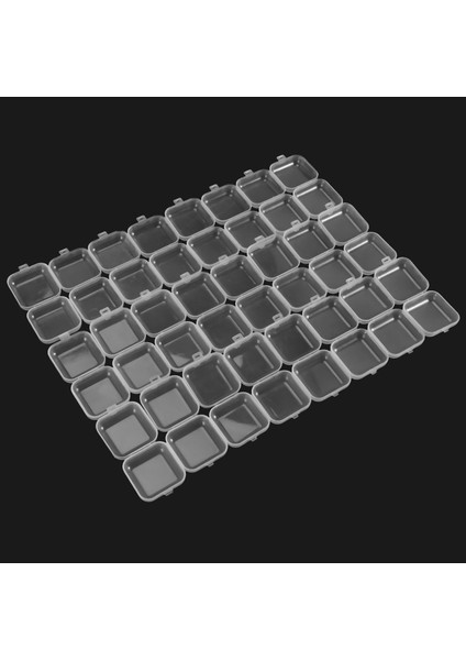 48PCS Küçük Temiz Plastik Boncuklar Saklama Kapları Kutusu Küçük Öğelerin Depolanması Için Menteşeli Kapaklı El Sanatları Donanımı (Yurt Dışından) modelleri