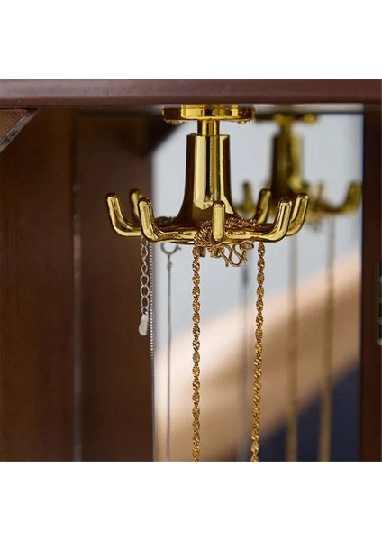 Retro Ahşap Saklama Kutusu Takı Kutusu 5 Katmanlı Çin Kolye Bilezik Yüzüğü Maddi Ahşap Takı Kutusu Retro Renk (Işık) (Yurt Dışından)