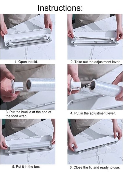 Gıda Sarma Dispenser Kesici Plastik Folyo Cling Film Dağıtıcı Film Kesici Depolama Tutucu Mutfak Aracı (Yurt Dışından) modelleri