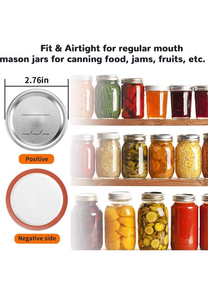 98 Sayı 70MM Normal Ağız Konserve Kapakları ve Kerr Canning Lids - Canning Için Bölünmüş Tip Metal Kavanoz Kapakları (Yurt Dışından) modelleri